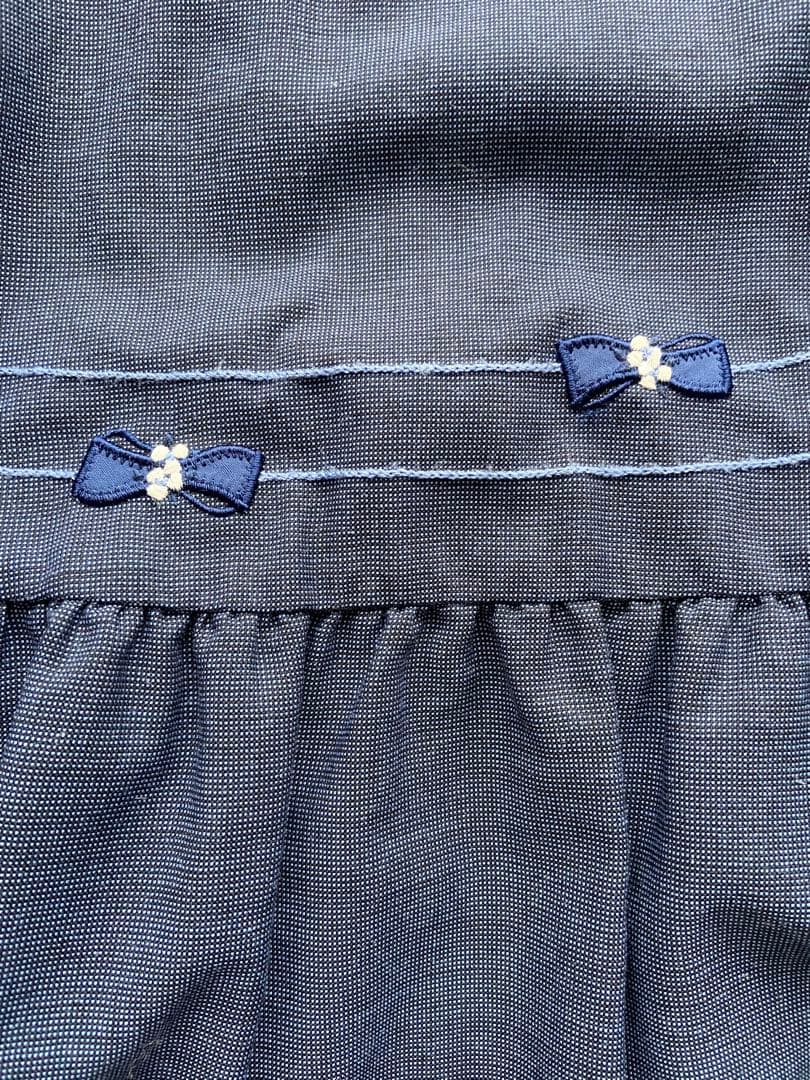 ファミリア 花柄ワンピース　紺ワンピース　120