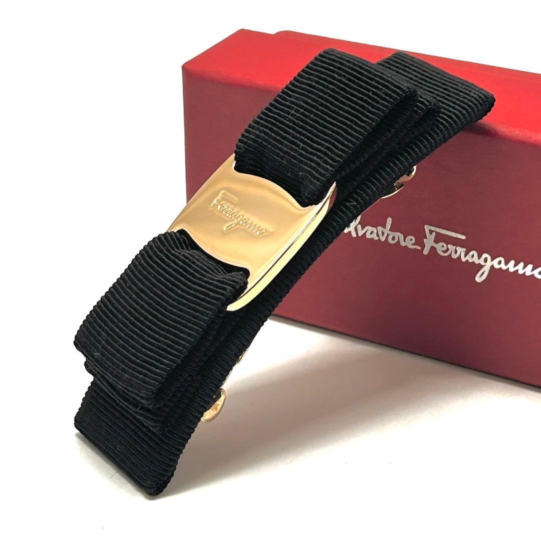 サルヴァトーレフェラガモ バレッタ ヘアアクセサリー ヘアピン ヴァラ リボン