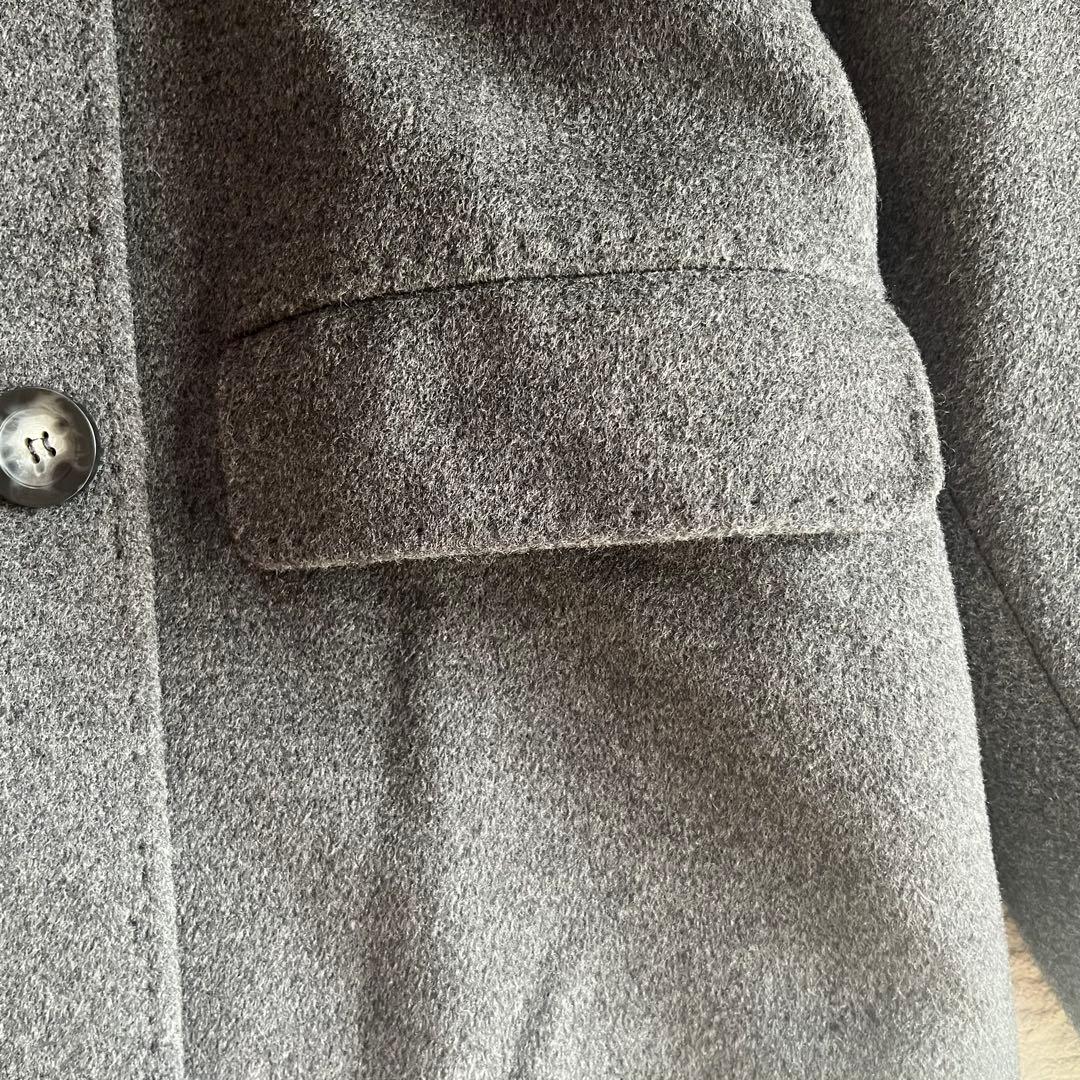最高級✨️マックスマーラ 白タグ ダブルブレスト カシミヤ チャコールグレー M