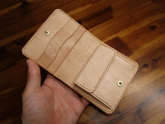 コンパクト財布 ロカド シェルコードバン 二つ折り 日本製 ミニ財布 ミニマル