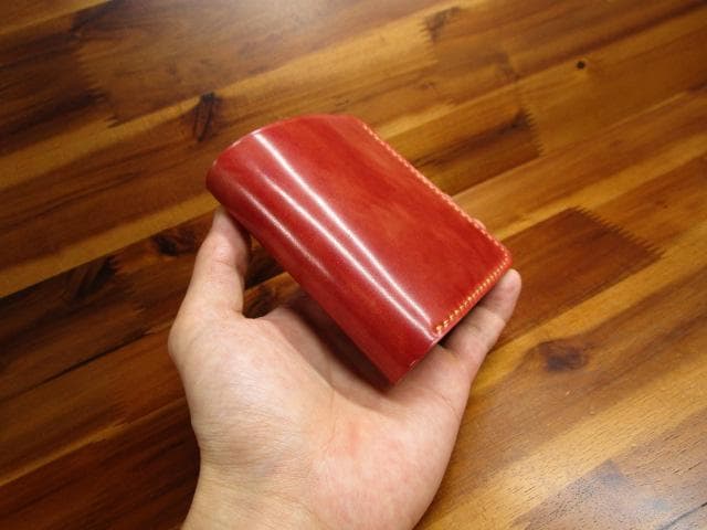 コンパクト財布 ロカド シェルコードバン 二つ折り 日本製 ミニ財布 ミニマル