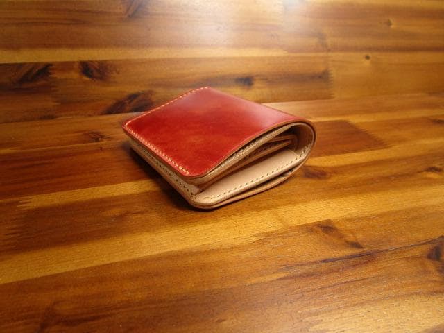 コンパクト財布 ロカド シェルコードバン 二つ折り 日本製 ミニ財布 ミニマル