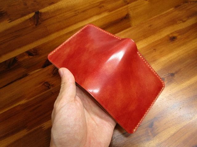 コンパクト財布 ロカド シェルコードバン 二つ折り 日本製 ミニ財布 ミニマル