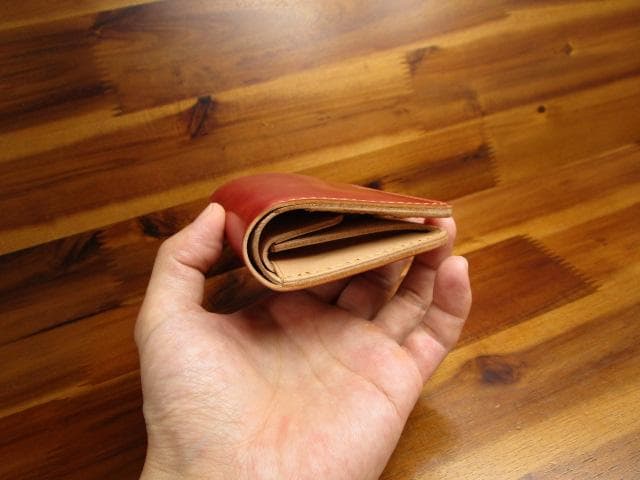 コンパクト財布 ロカド シェルコードバン 二つ折り 日本製 ミニ財布 ミニマル