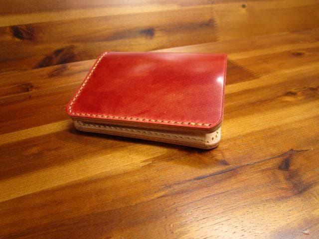 コンパクト財布 ロカド シェルコードバン 二つ折り 日本製 ミニ財布 ミニマル