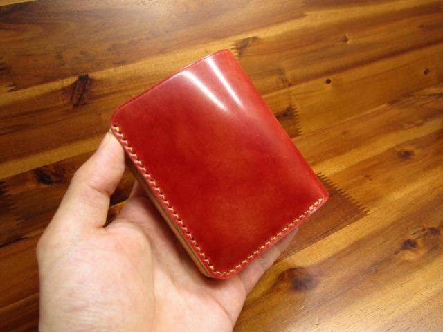 コンパクト財布 ロカド シェルコードバン 二つ折り 日本製 ミニ財布 ミニマル