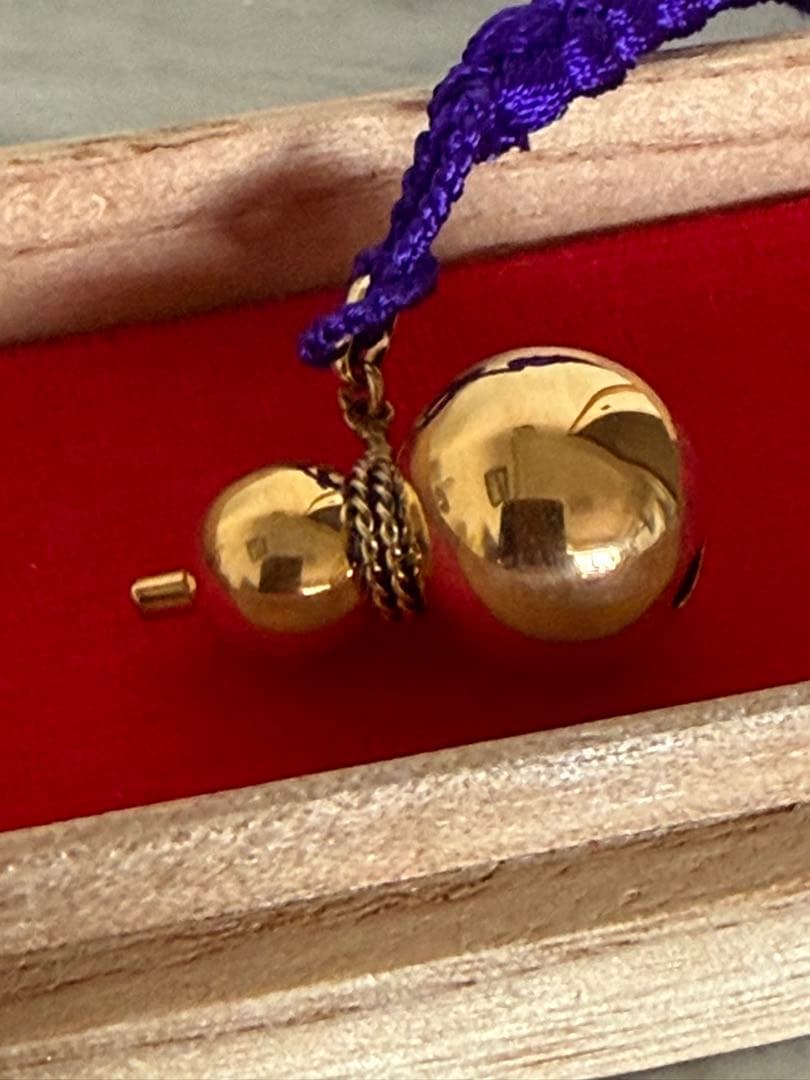 ひょうたん　ヒサゴ　K18　鈴　根付　ストラップ