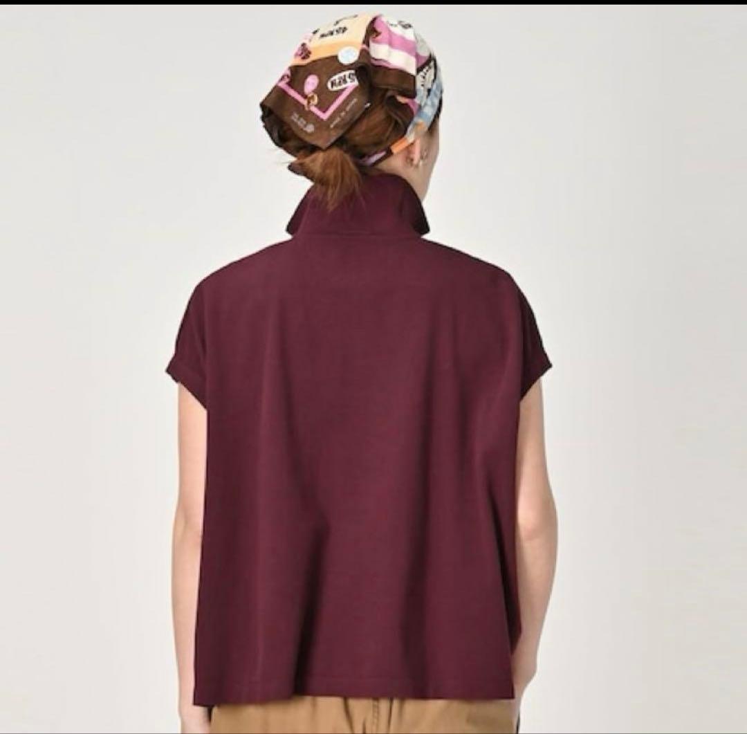 【新品・未使用】45R カノコのMキャミポロ ワイドシャツ ホワイト 刺繍