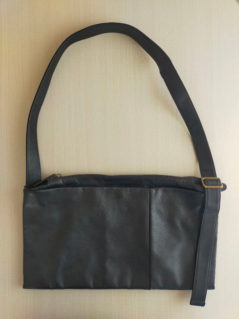 人形町ベース×ear【日本製】撥水・レザースマートショルダーバッグM