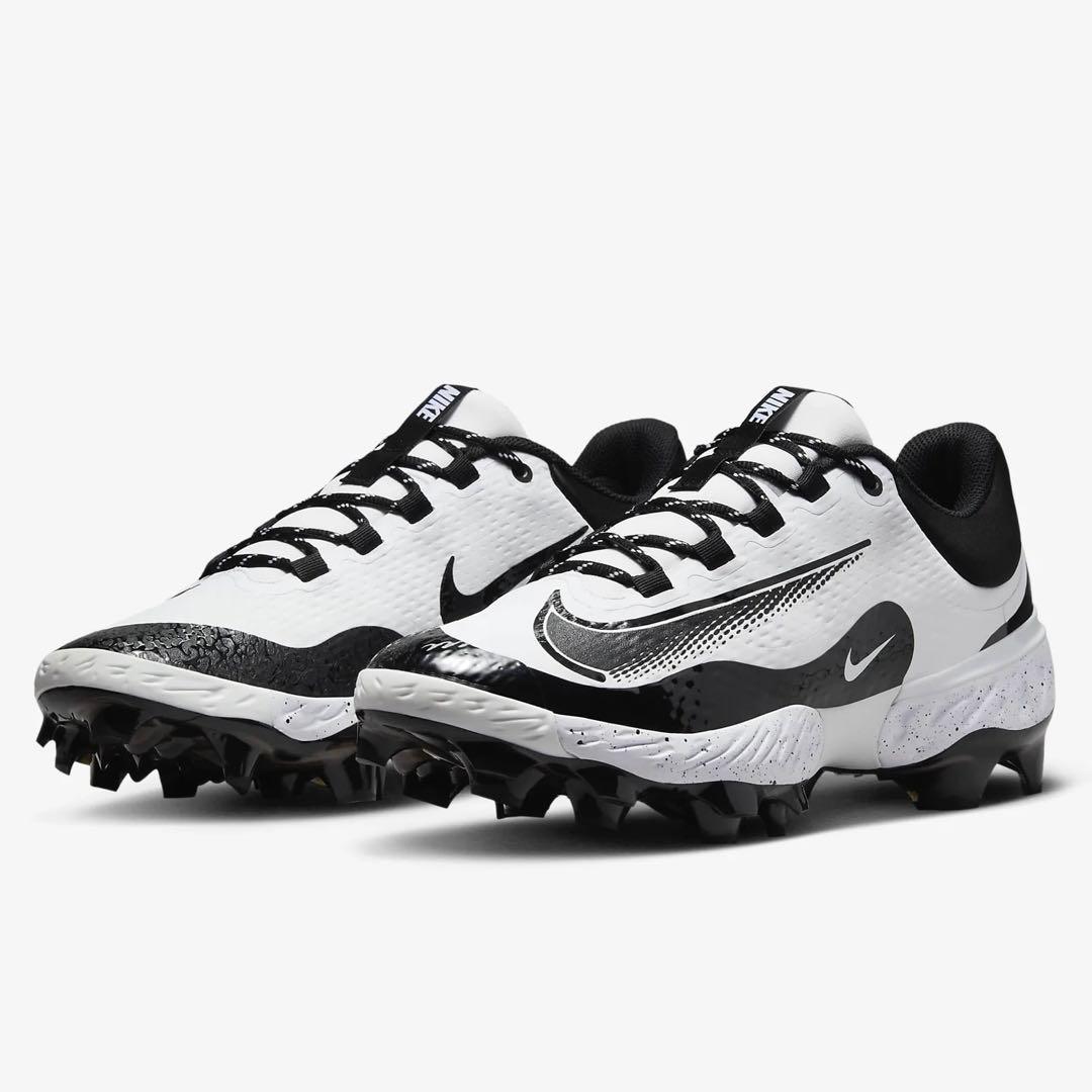 ナイキ アルファ ハラチ エリート 27 野球 スパイク 靴 シューズ 白 黒