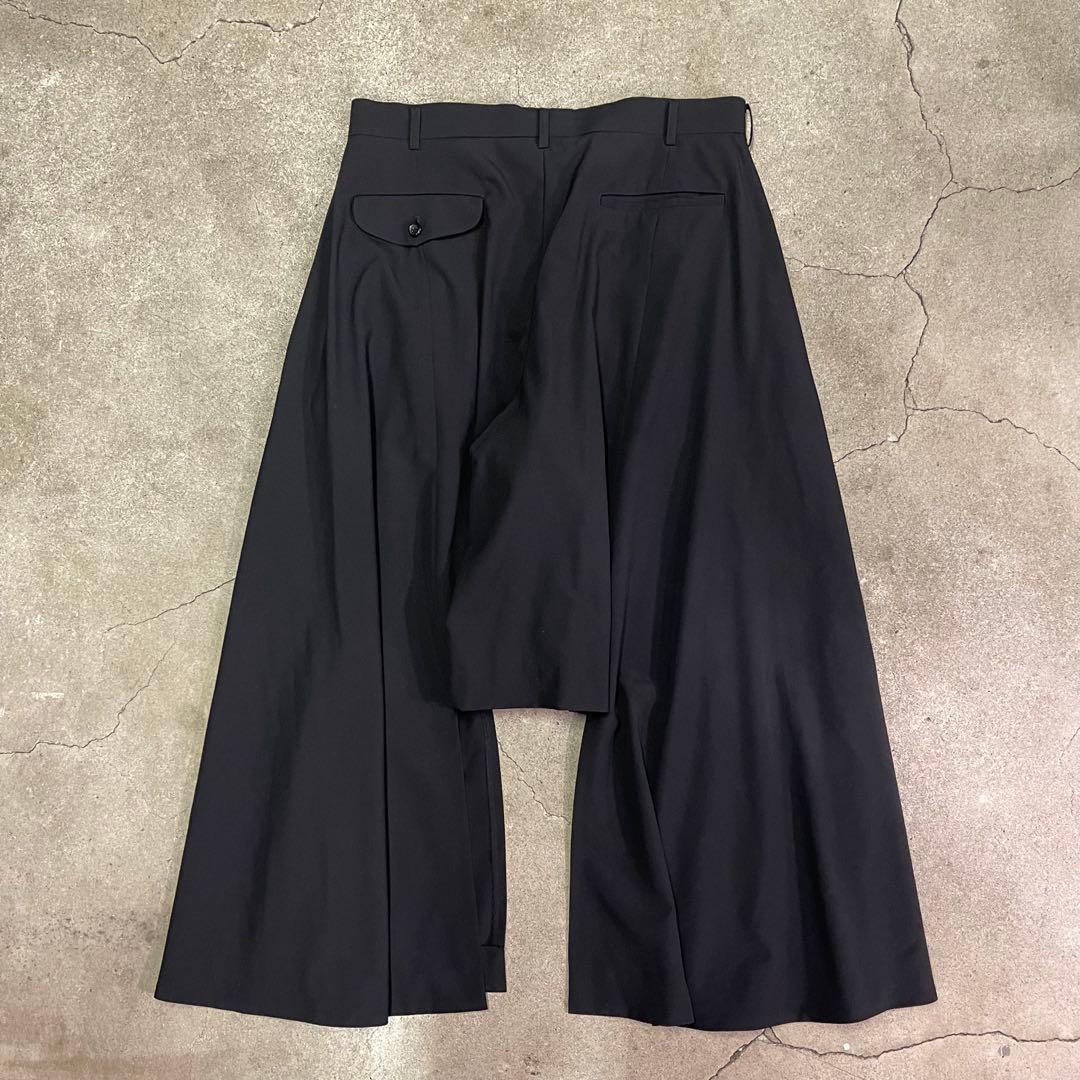 コムデ ギャルソン オム プリュス アシンメトリック パンツ ブラック 変形 M