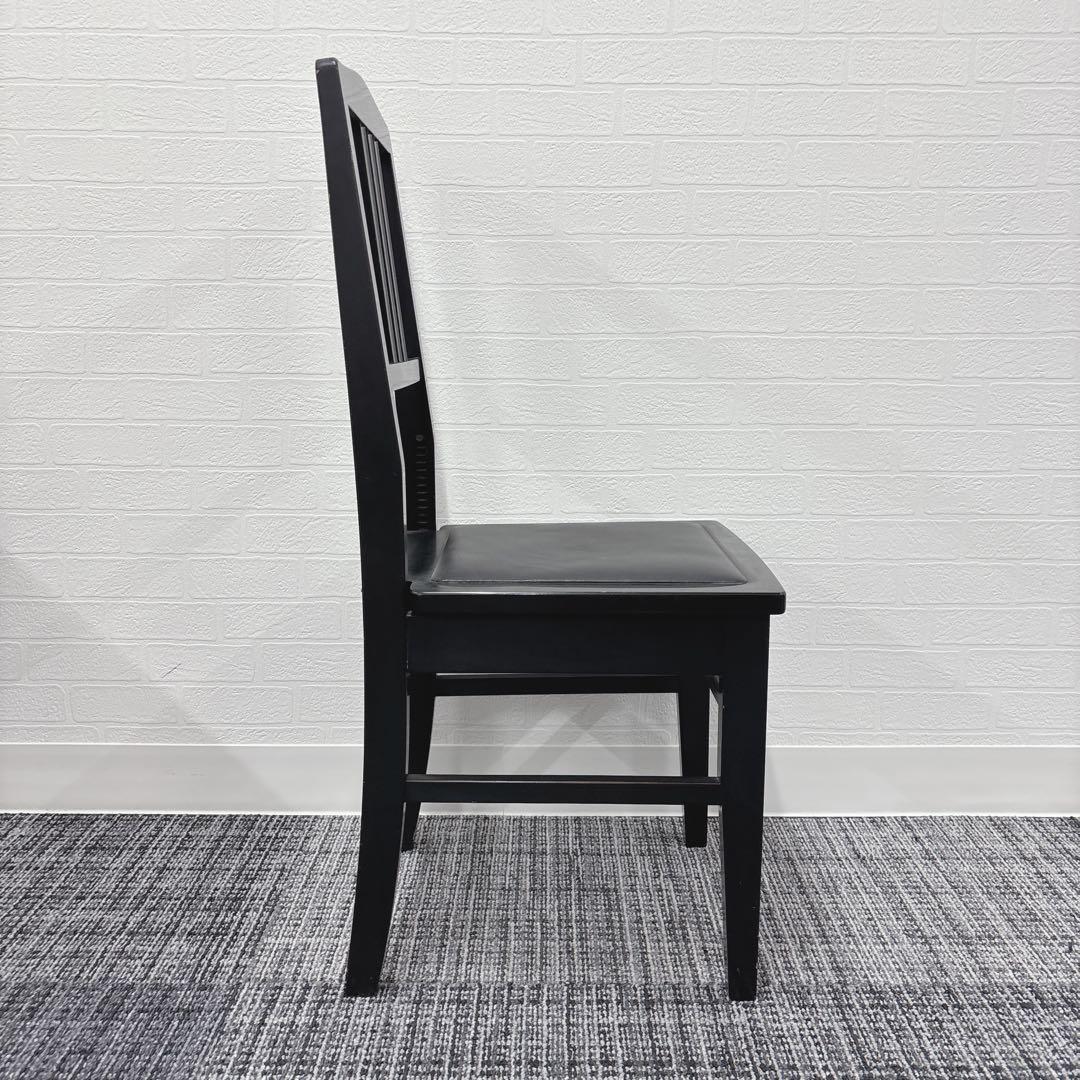 【送料無料】トムソン椅子 ピアノ椅子　高さ調整可能　　背もたれピアノ　黒革