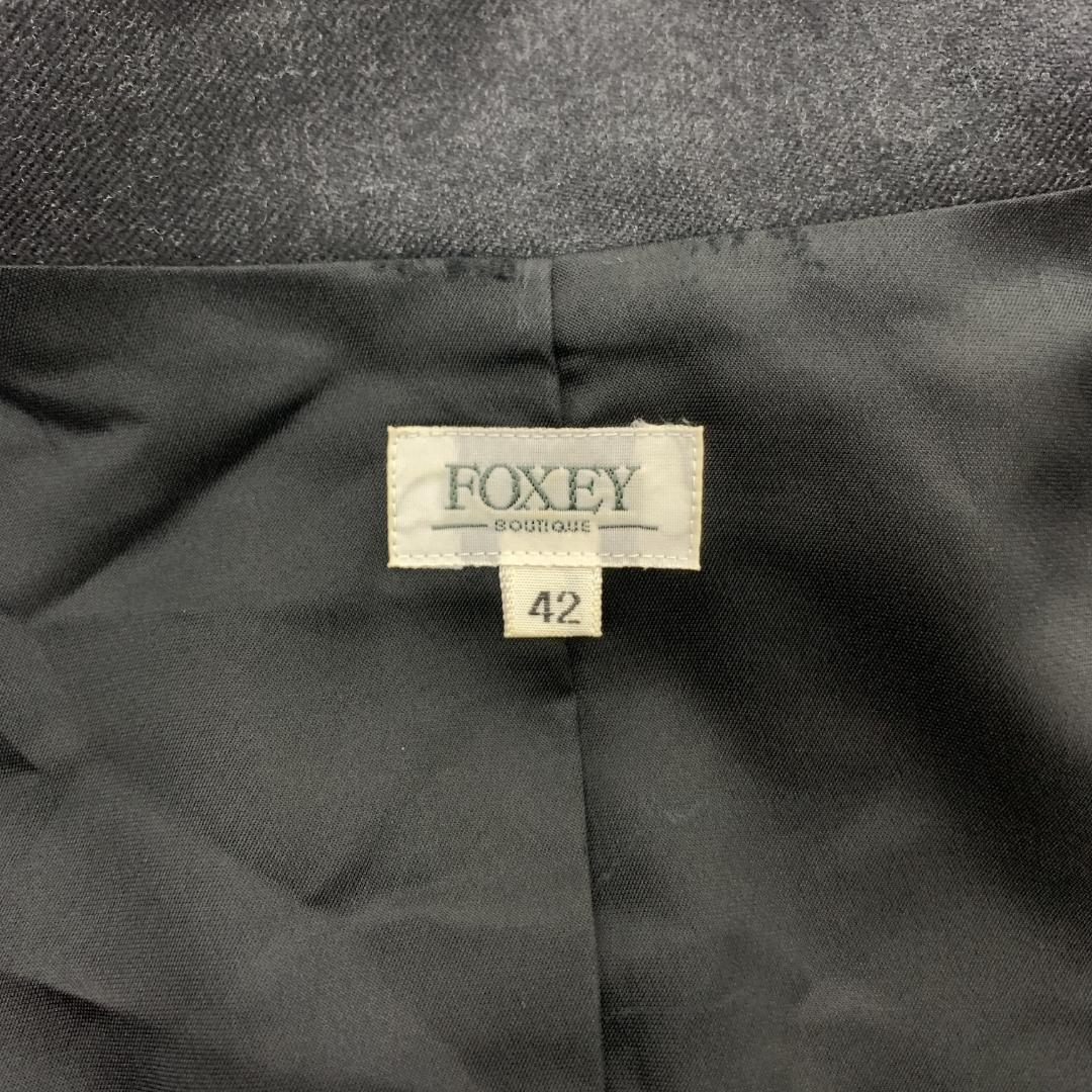 LA7864 フォクシーブティック ウール チェスターコート グレー 42