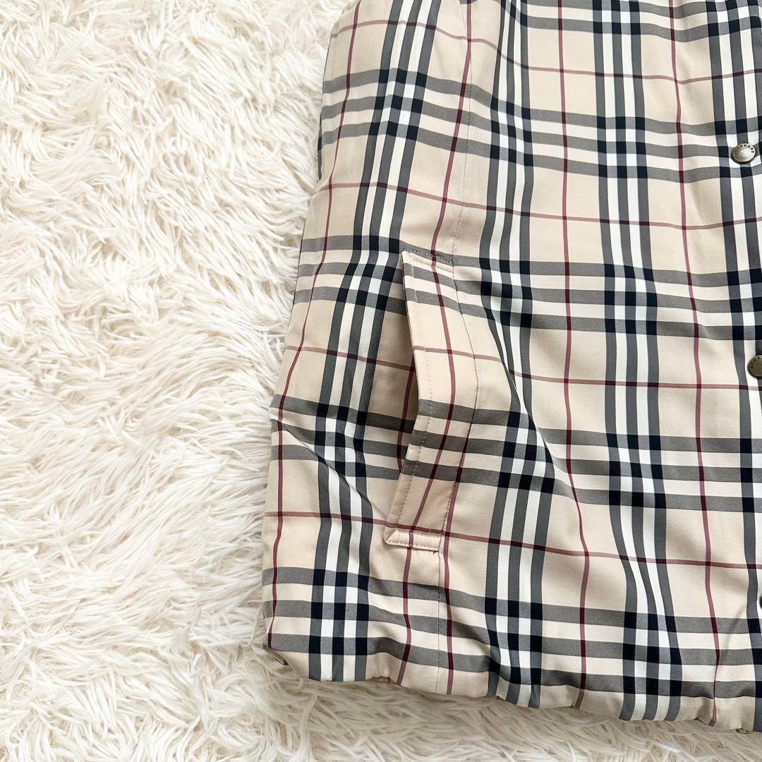 バーバリーロンドン リバーシブル ノバチェック ダウンベスト ベージュ L