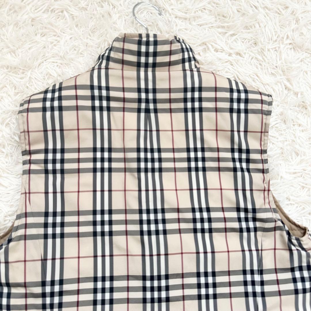 バーバリーロンドン リバーシブル ノバチェック ダウンベスト ベージュ L