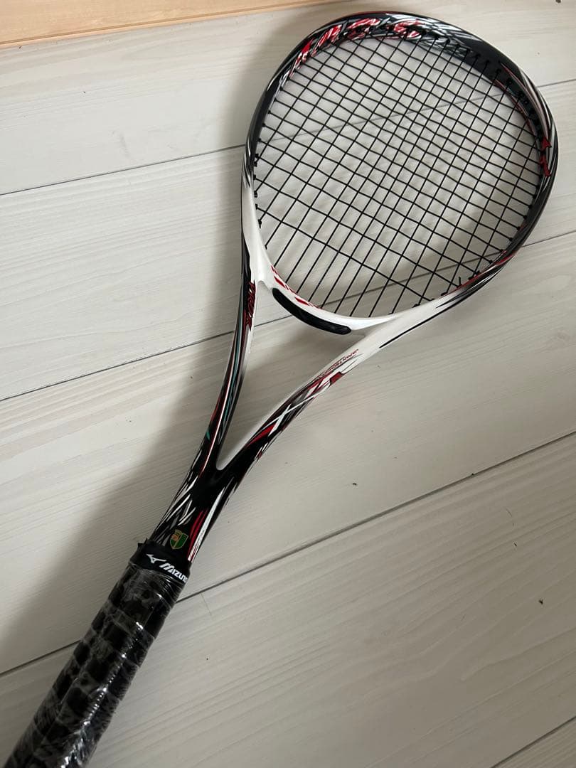 【極美品】ミズノ　スカッドPRO-R 0U 黒/白/赤　ソフトテニスラケット