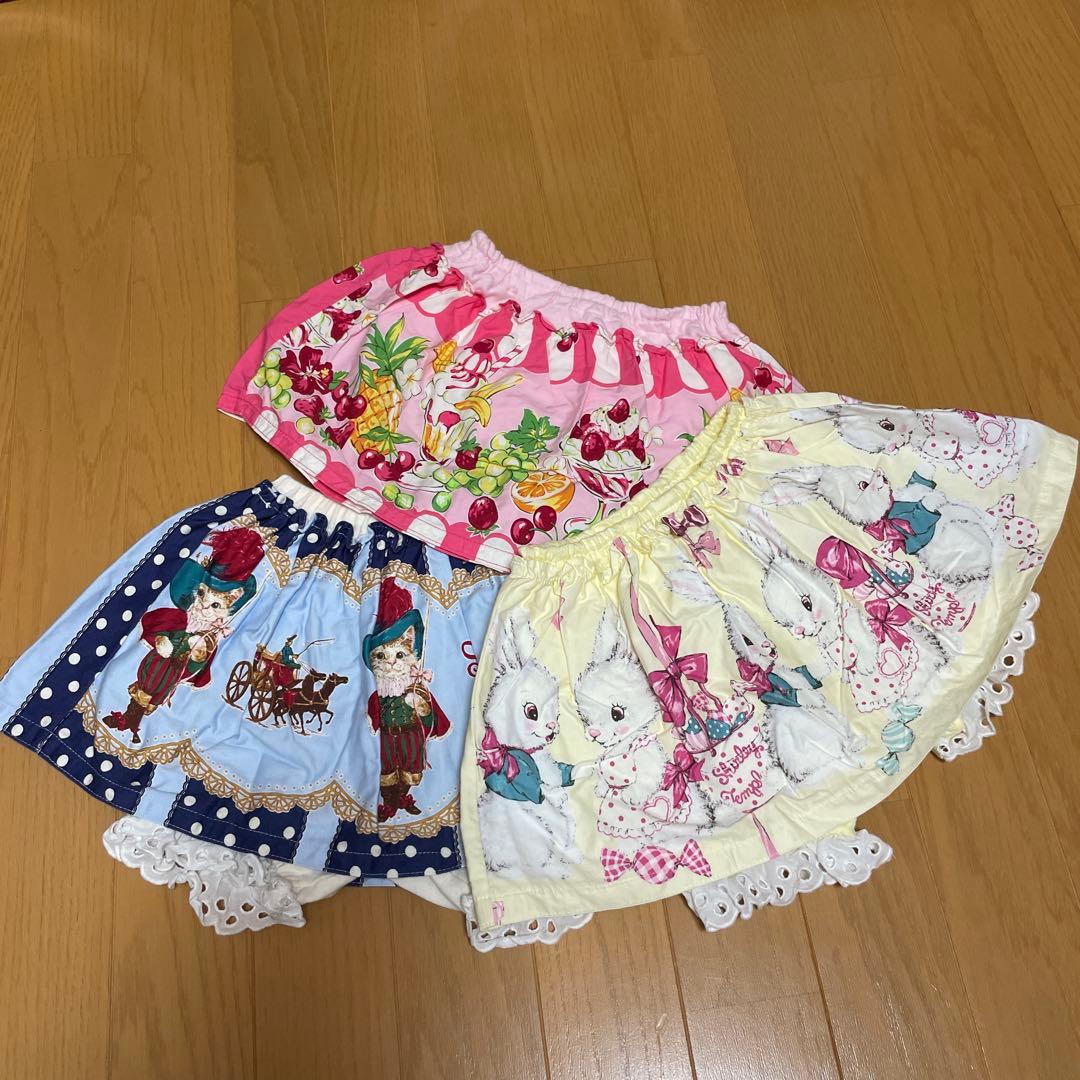シャーリーテンプル パンツ付きスカート3点セット