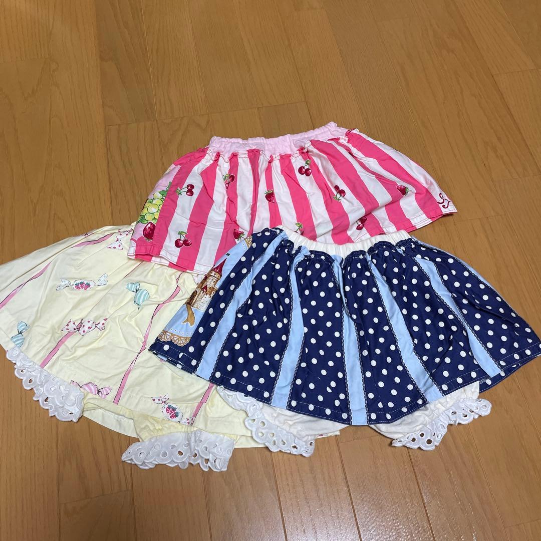 シャーリーテンプル パンツ付きスカート3点セット