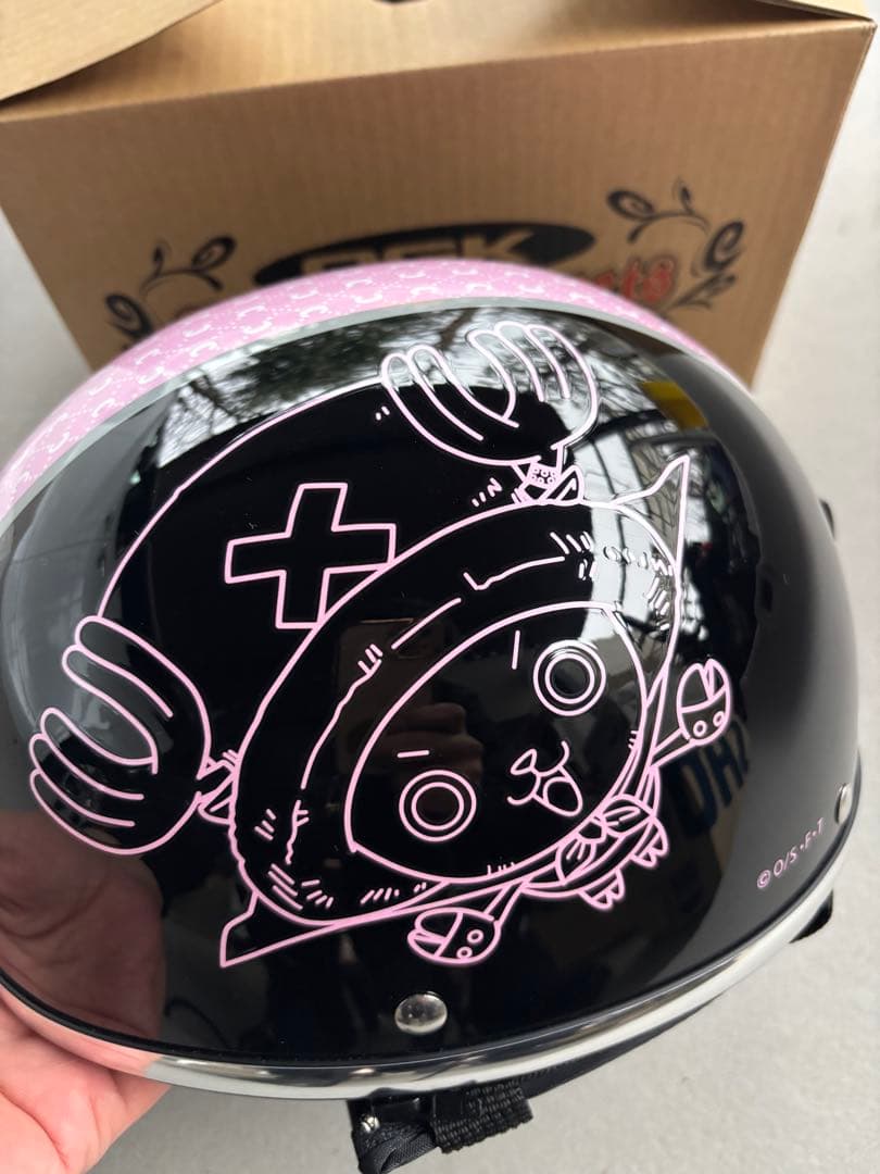 【新品未使用】OGK ワンピースコラボ チョッパーマン ハーフヘルメット