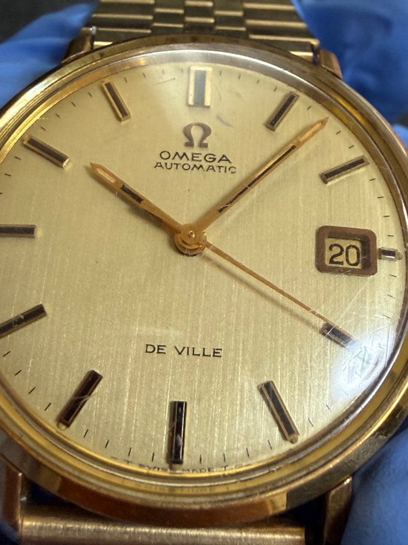 手巻き 稼働品 OMEGA デビル メンズ腕時計 ゴールド