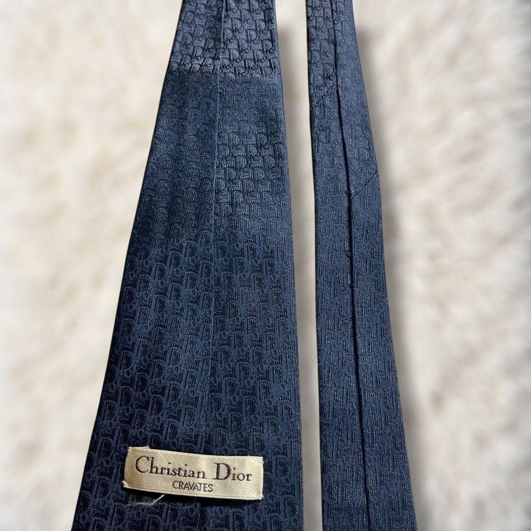 【美品✨】クリスチャンディオール ミニトロッター 濃紺色 モノトーン ジャガード
