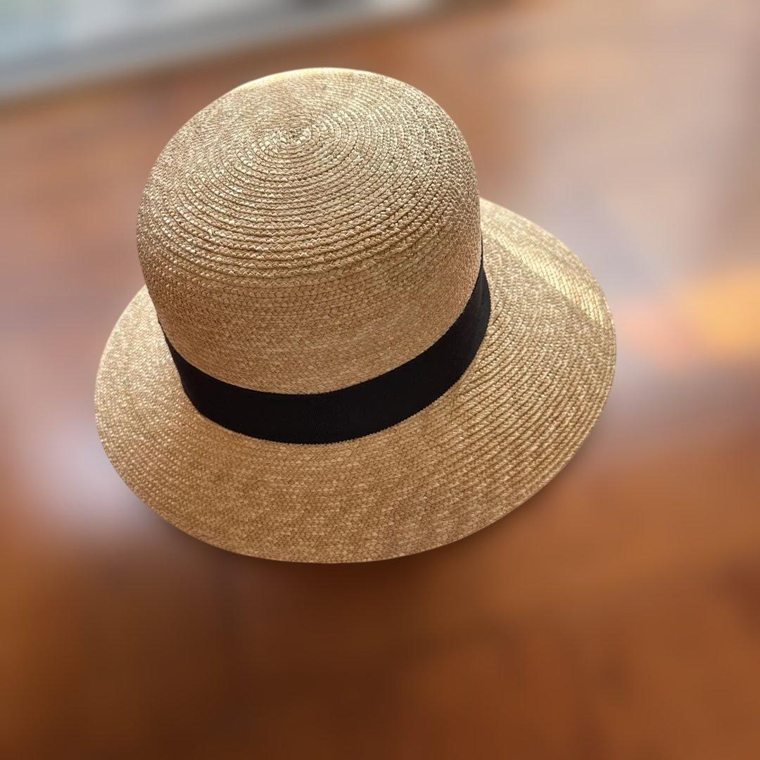 田中帽子店 ステラ 麦わら つば長女優帽 美品