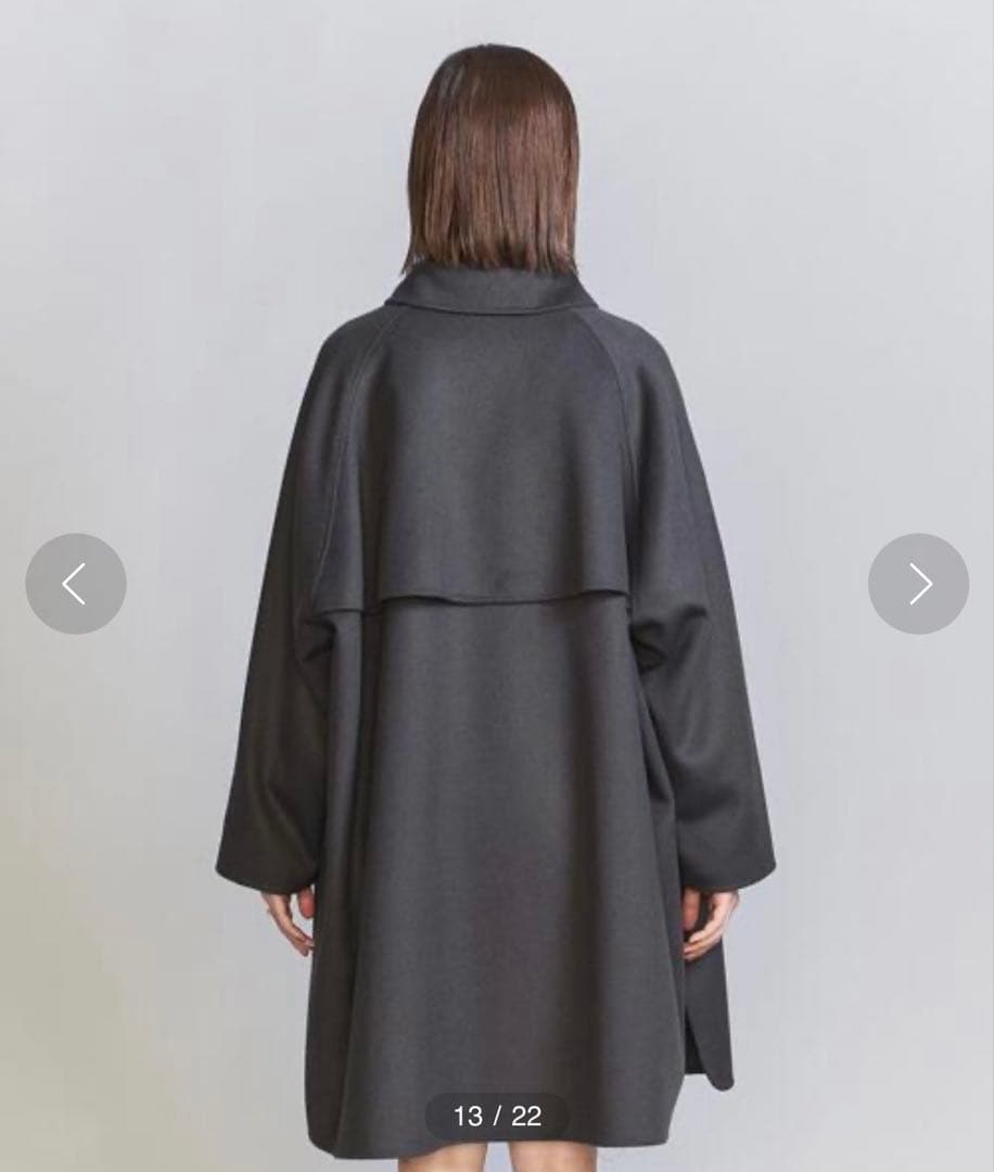 新品未使用ビューティアンドユースリバーポンチョコートM ネイビーアローズ