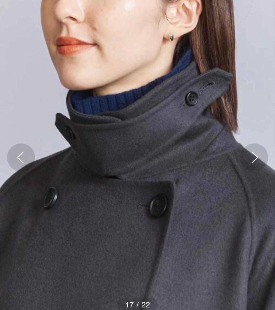 新品未使用ビューティアンドユースリバーポンチョコートM ネイビーアローズ