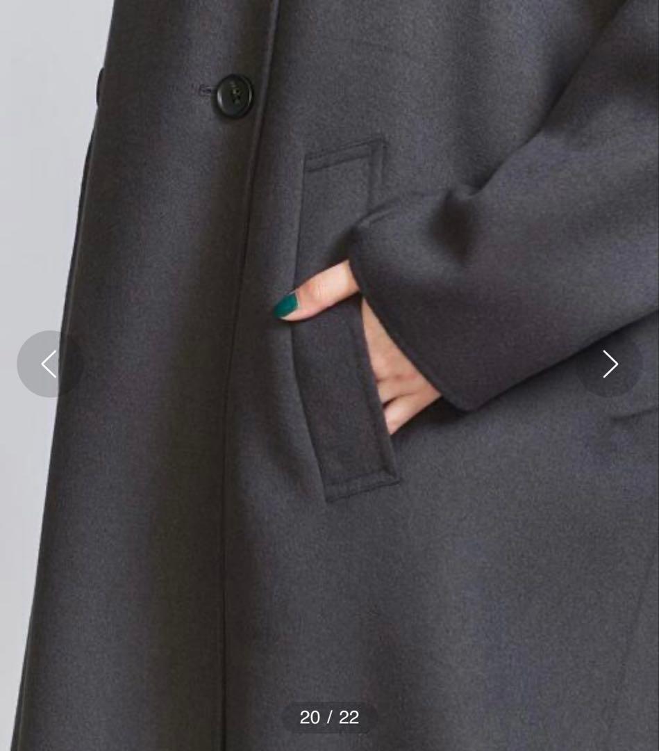 新品未使用ビューティアンドユースリバーポンチョコートM ネイビーアローズ