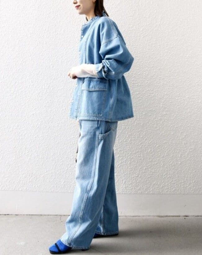 週末限定値引 SHIPS any: デニム ワーク ジャケット☆ブルー（完売色）