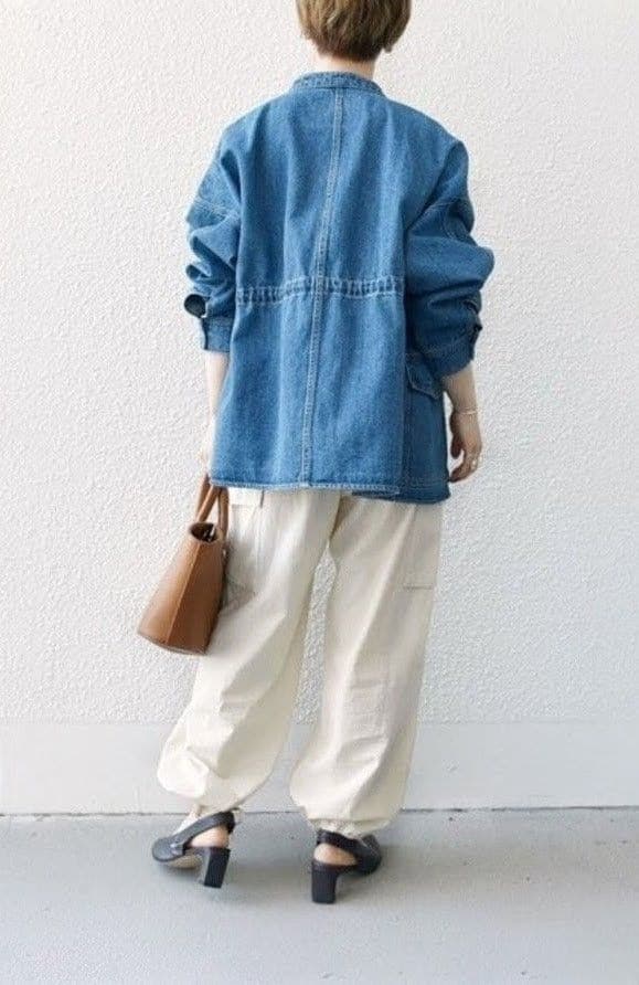 週末限定値引 SHIPS any: デニム ワーク ジャケット☆ブルー（完売色）