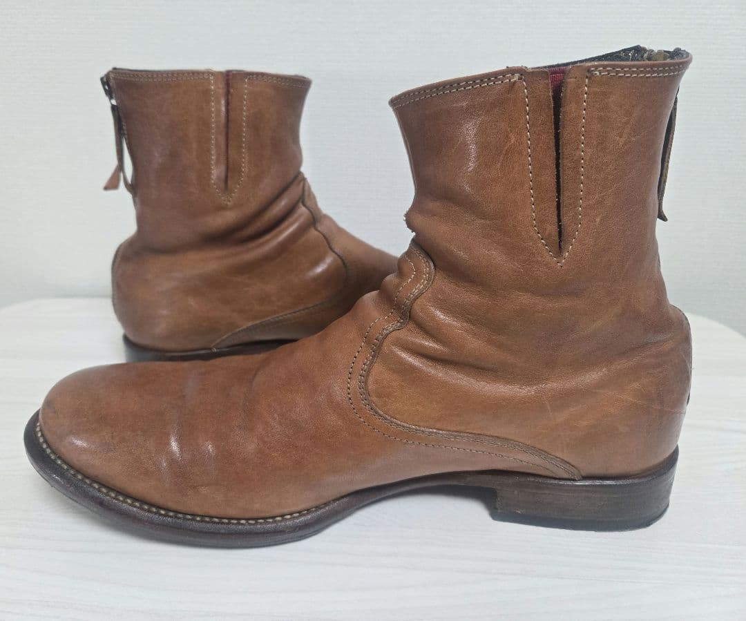 専用　Paul Smith ブラウン バックジップレザー ブーツ