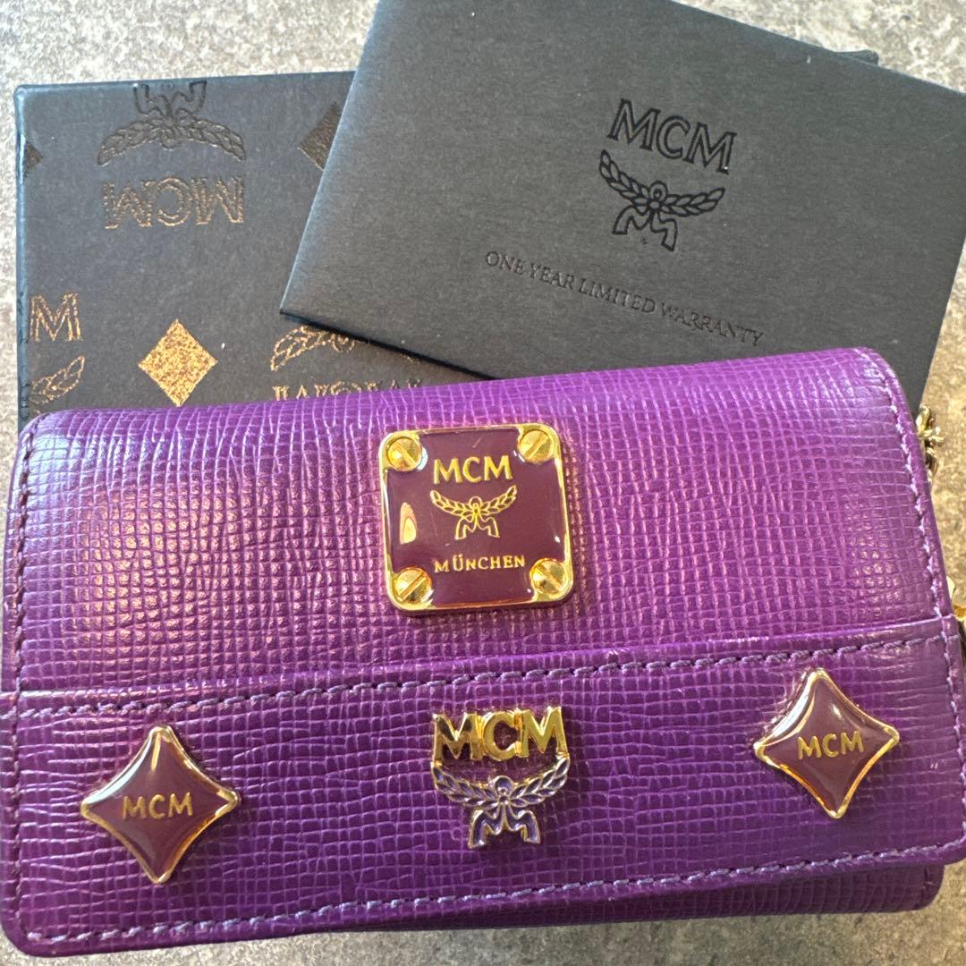 MCM パープル キーケース