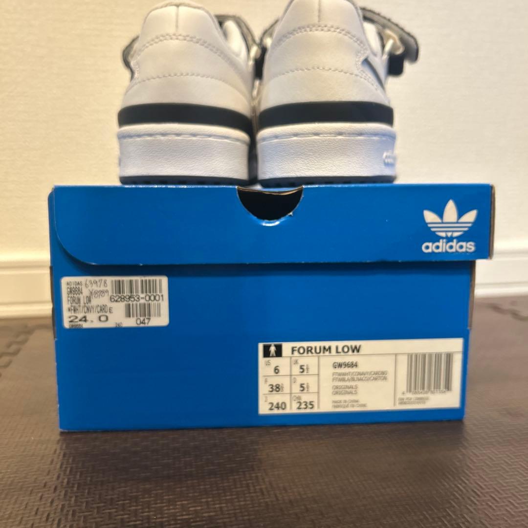 adidas ホワイト ネイビー スニーカー ベルクロ