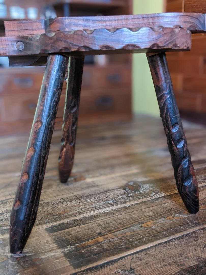 アンティーク　木製ねこチェア　スペイン製