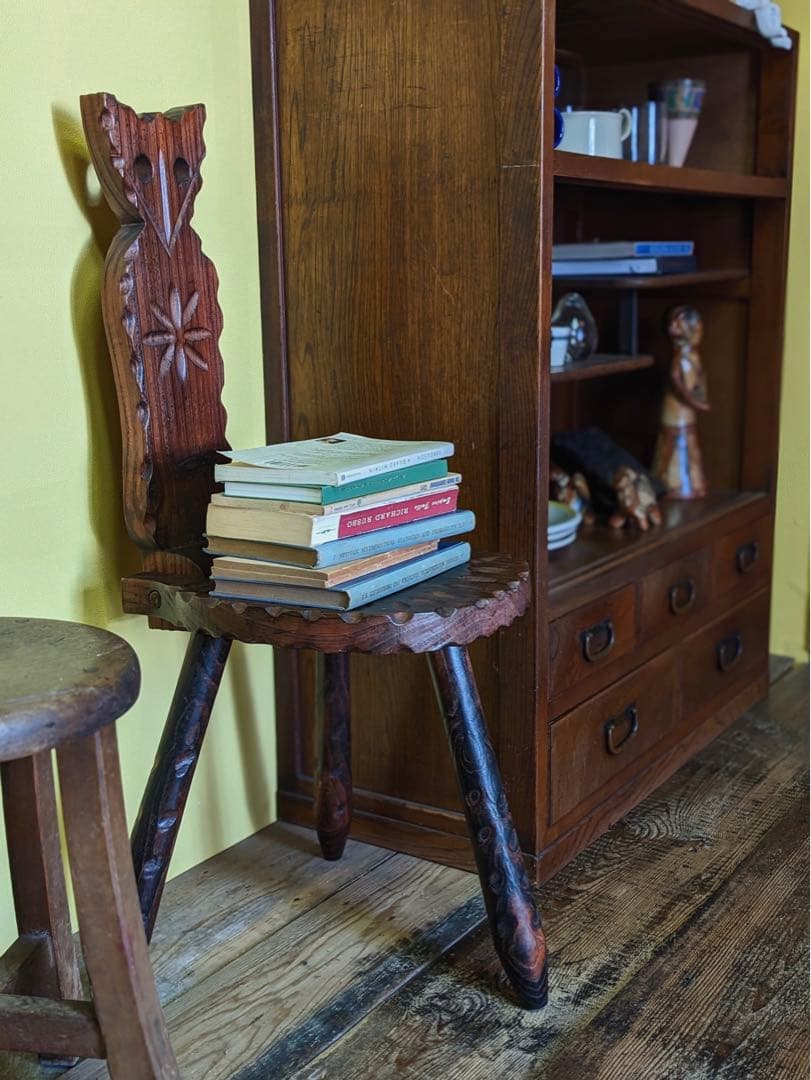 アンティーク　木製ねこチェア　スペイン製