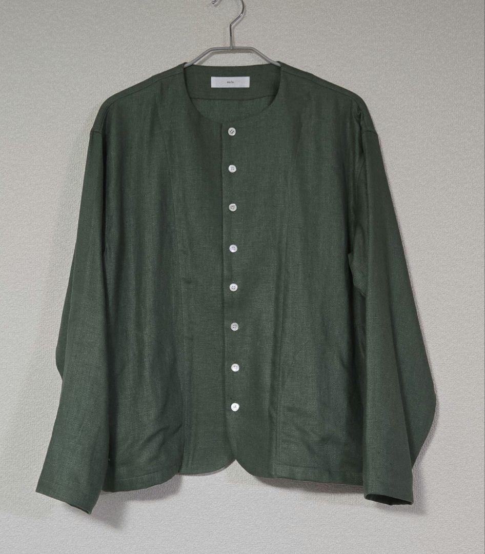 wafu. わたぬき服装 首があきすぎないジャケット プレミアムリネン厚地