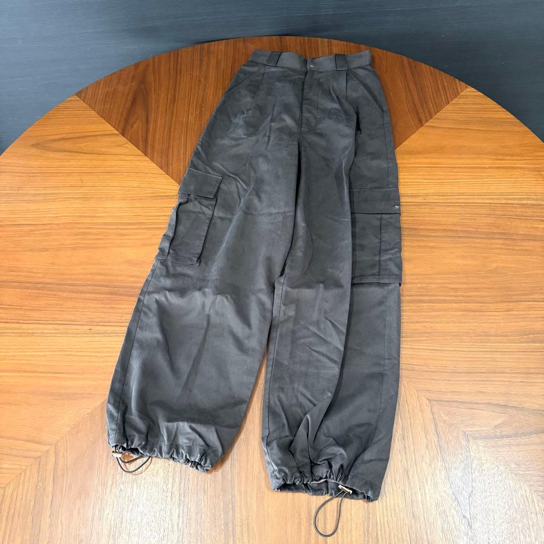 アニュアンス 2025年モデル ドロストヘムカーゴパンツ ブラウン ポケット