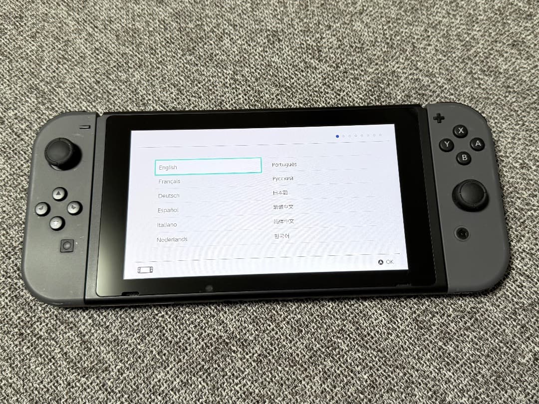 画面傷なしNintendo Switch 本体 グレー バッテリー強化版 完備品