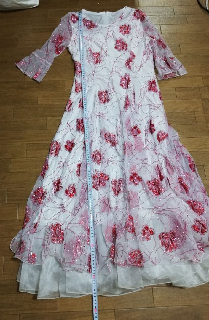 最終お値下げ　社交ダンスドレス カラオケにも　フリーサイズ