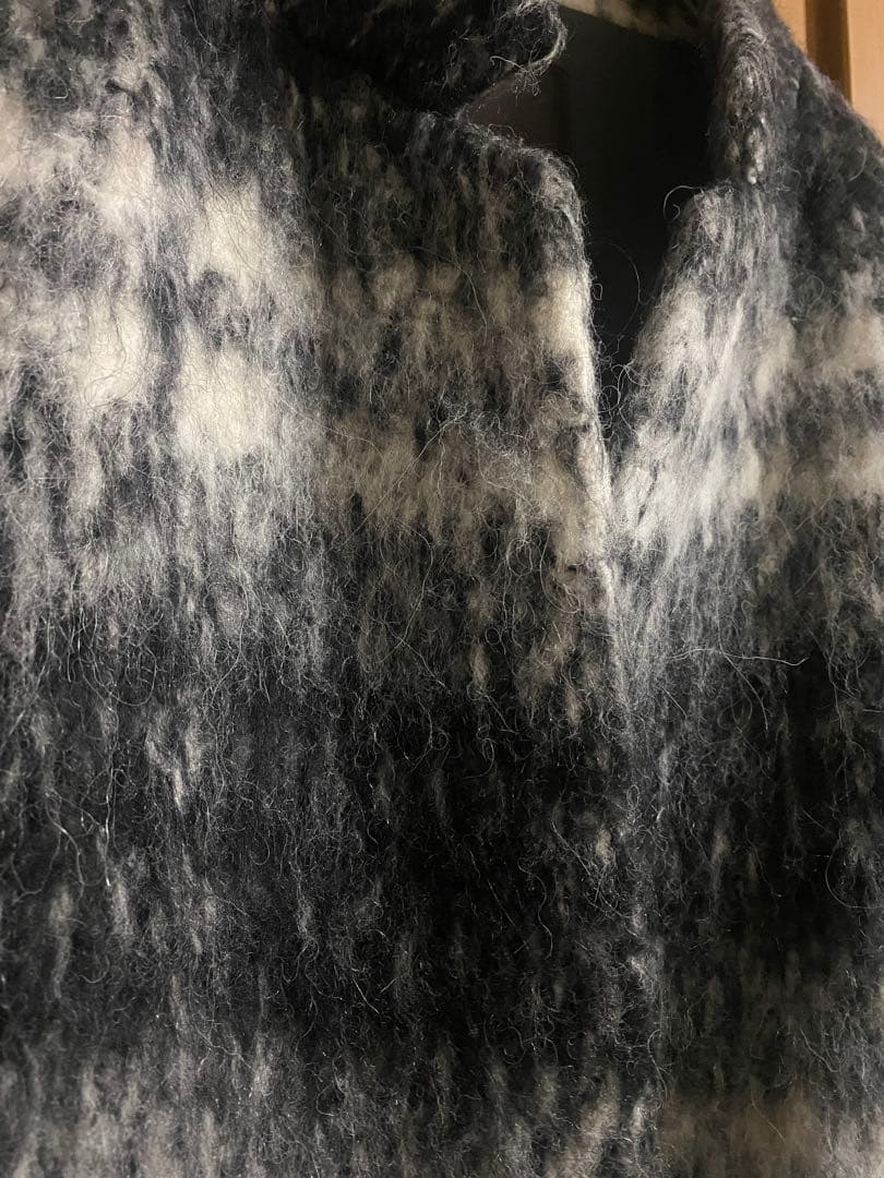 Demi-Luxe BEAMS / シャギー　チェック コクーンコート　アルパカ