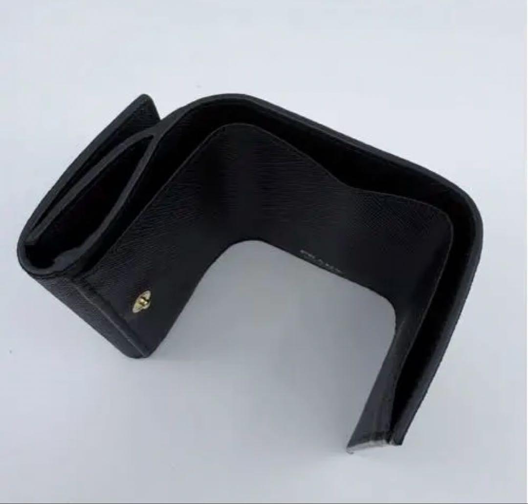 PRADA ブラック 三つ折り財布　証明書付き