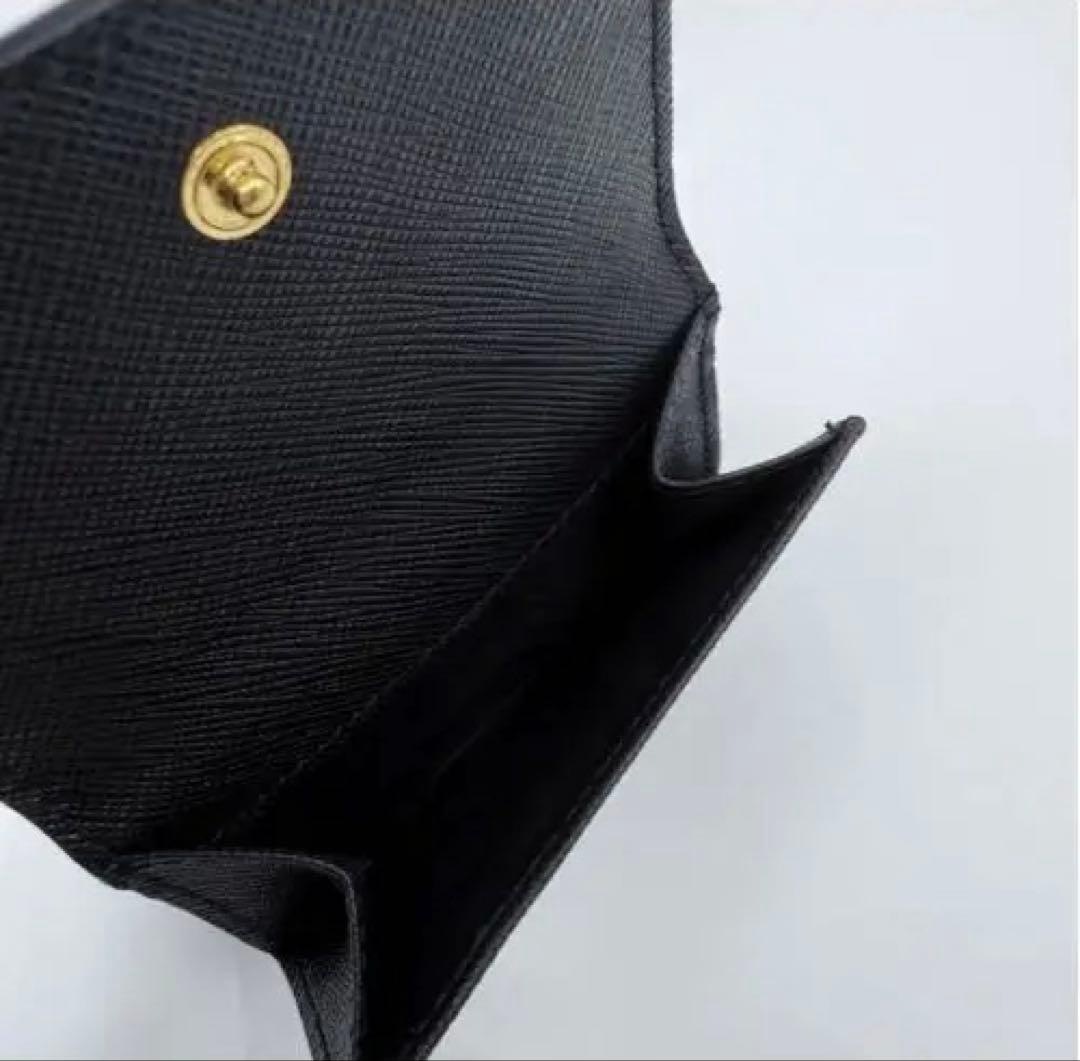 PRADA ブラック 三つ折り財布　証明書付き