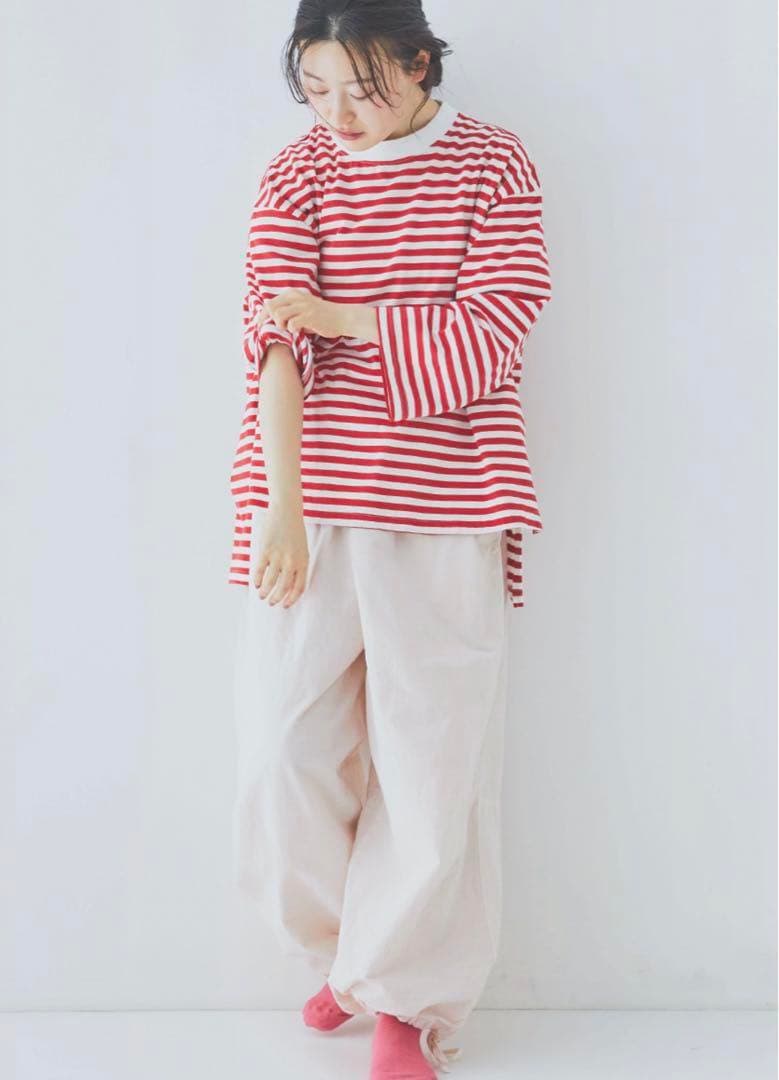 ネストローブ nest Robe コットンリネンウェザー スノーパンツ ピンク