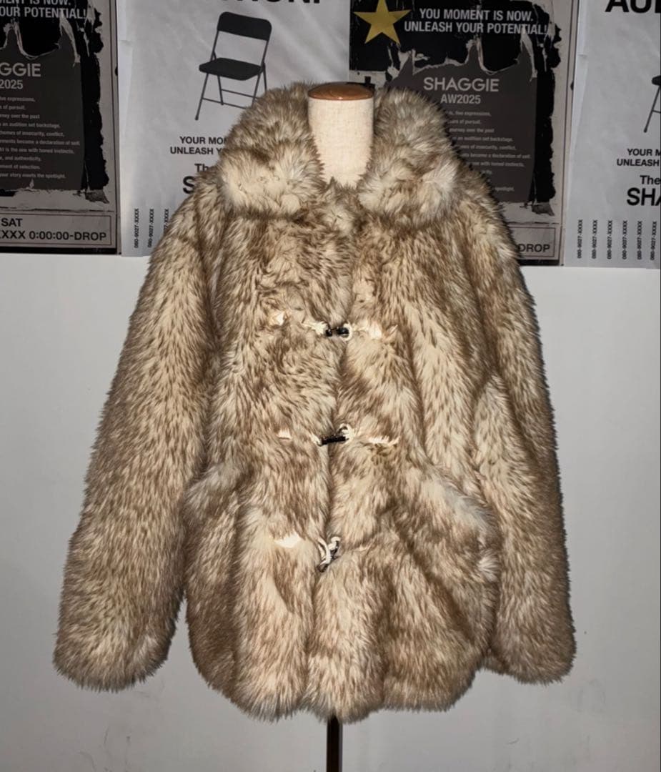 【SHAGGIE】トグルボタンファーミドルコート