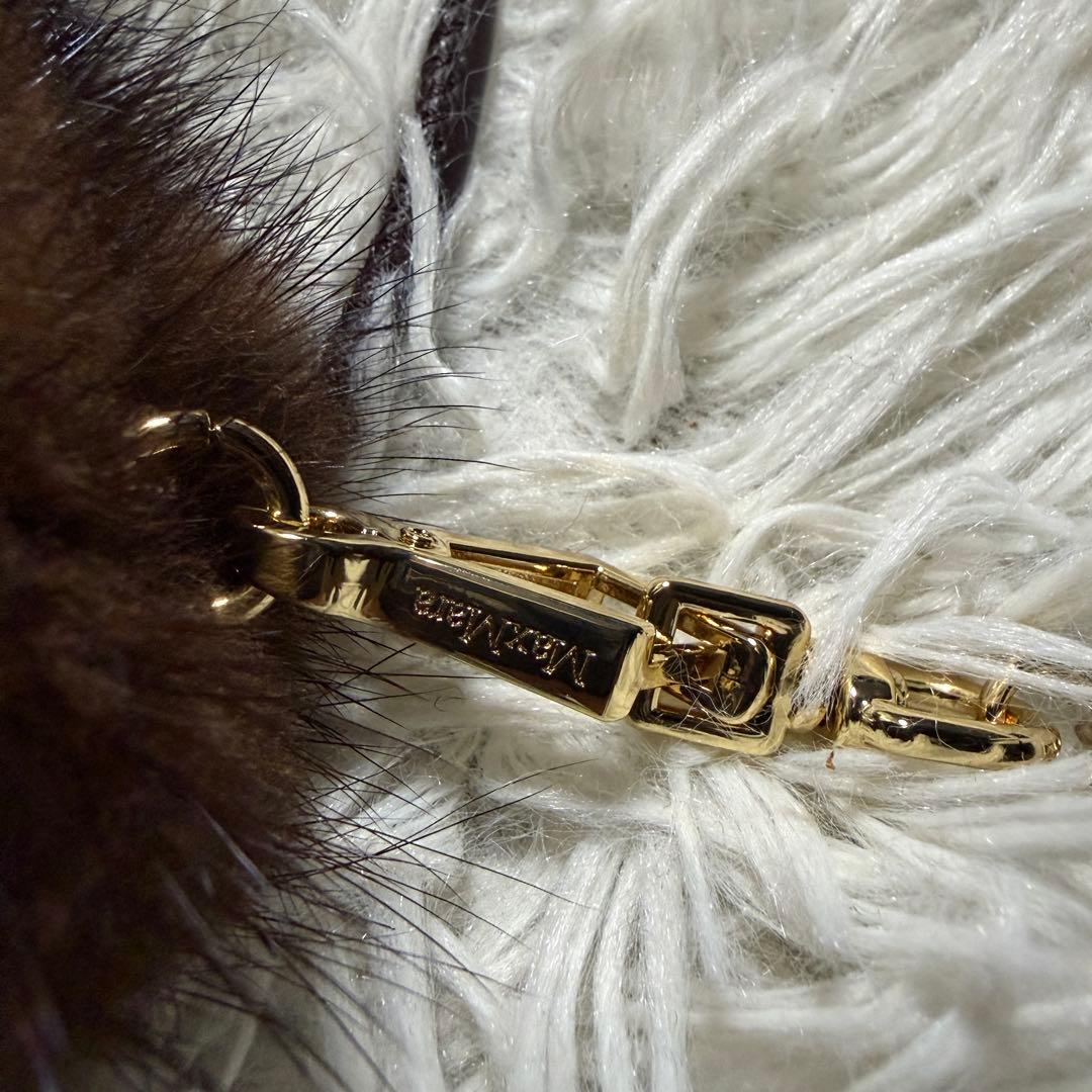 未使用級■MAX MARA 手袋　ミトン　ミンク　毛皮　ブラウン