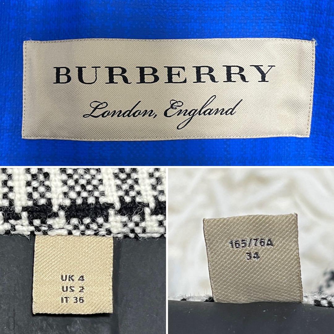 【未使用に近い】バーバリー チェスターコート ギンガムチェック レディース XS