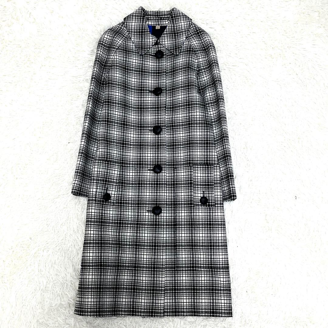 【未使用に近い】バーバリー チェスターコート ギンガムチェック レディース XS