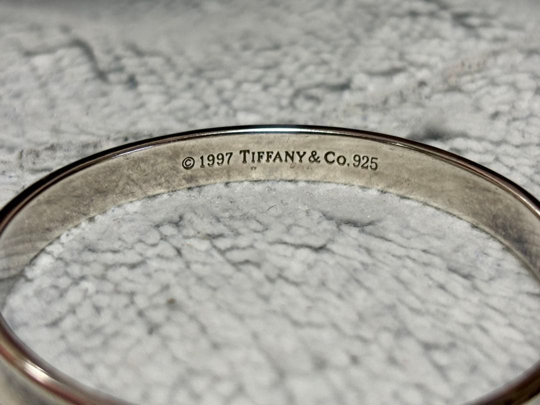 超希少　オールドティファニー　バングル　ナロー　ヴィンテージ　シルバー　カフ