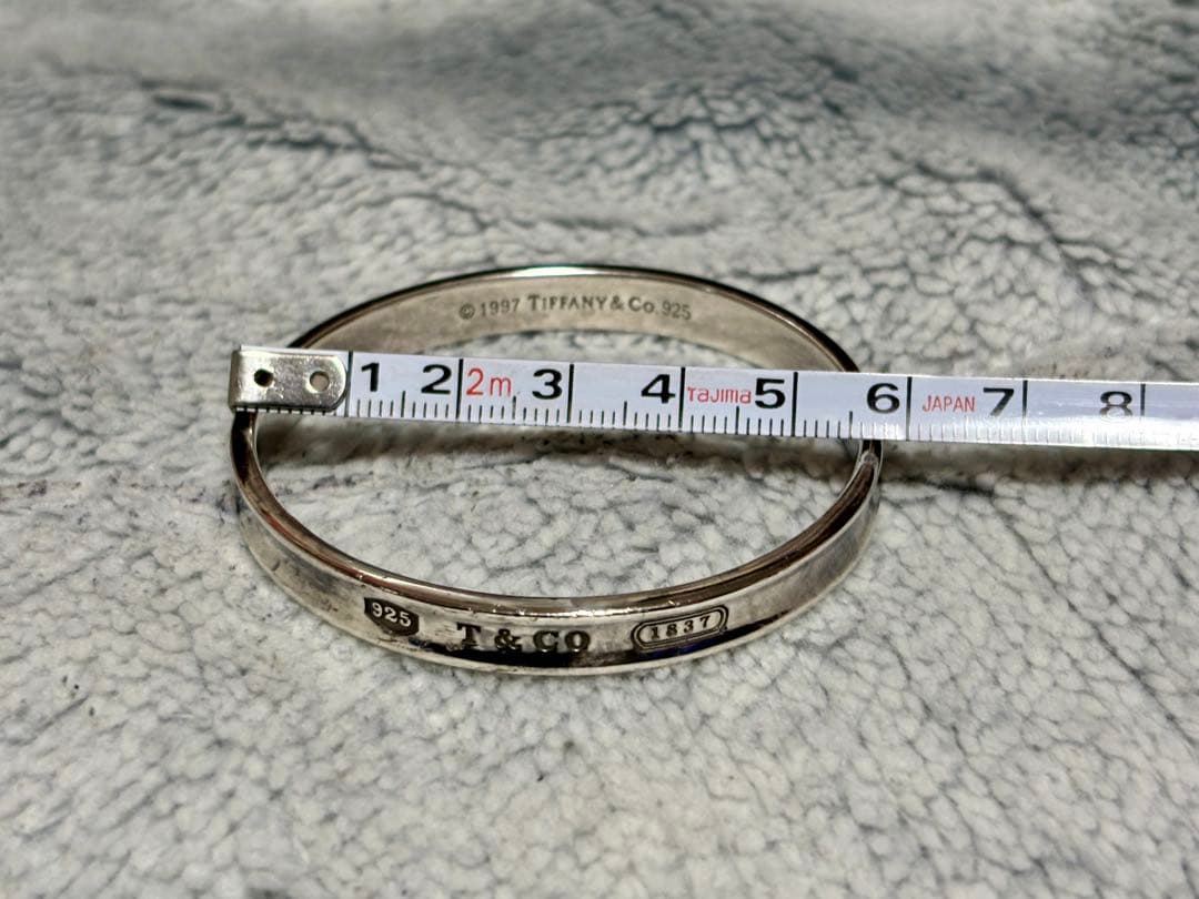 超希少　オールドティファニー　バングル　ナロー　ヴィンテージ　シルバー　カフ